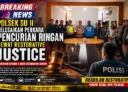 Polsek Seberang Ulu II Selesaikan Dugaan Pencurian Ringan Melalui Restorative Justice