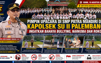 POLISI MASUK SEKOLAH, KAPOLSEK SU II PALEMBANG BENTENGI PELAJAR DARI BULLYING DAN NARKOBA