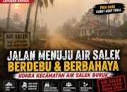 Jalan Menuju Air Salek Berdebu, Kabut Asap Selimuti Pagi Hari, Warga Soroti Minimnya Penanganan Pemerintahannya m di