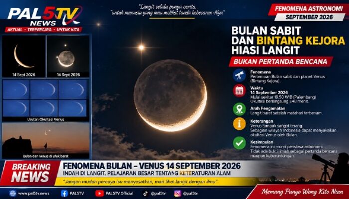 Fenomena Bulan Sabit dan “Bintang Kejora” Hiasi Langit, Bukan Pertanda Bencana