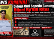 Diduga Curi Sepeda Gunung dan Dijual Rp100 Ribu, Tiga Pemuda di Palembang Berurusan dengan Polisi