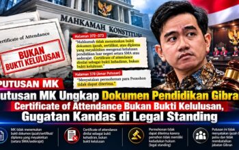 Putusan MK Ungkap Dokumen Pendidikan Gibran: Certificate of Attendance Bukan Bukti Kelulusan, Gugatan Kandas di Legal Standing